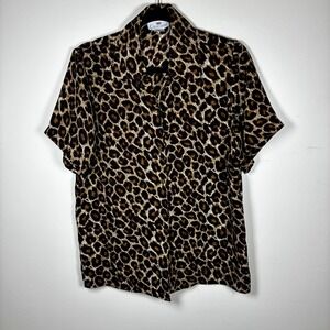 Vintage Leopard Print Top Mob Wife Maximalist Dopamine Y2K 90s Retro Corpore